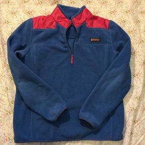 Vineyard Vines Shep 1/4 Zip blue/pink